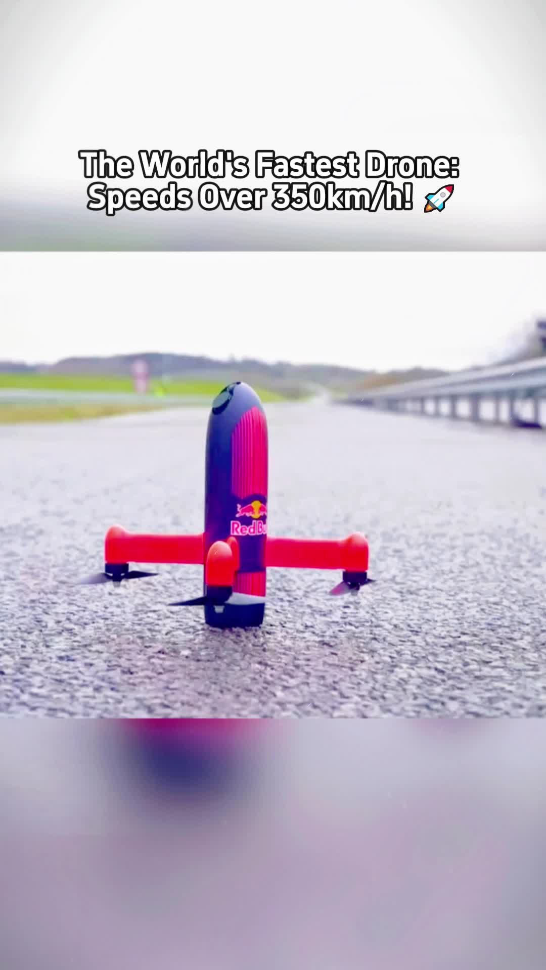 Le drone le plus rapide du monde: accélère plus de 350 km / h! Regardez la foudre de Red Bull