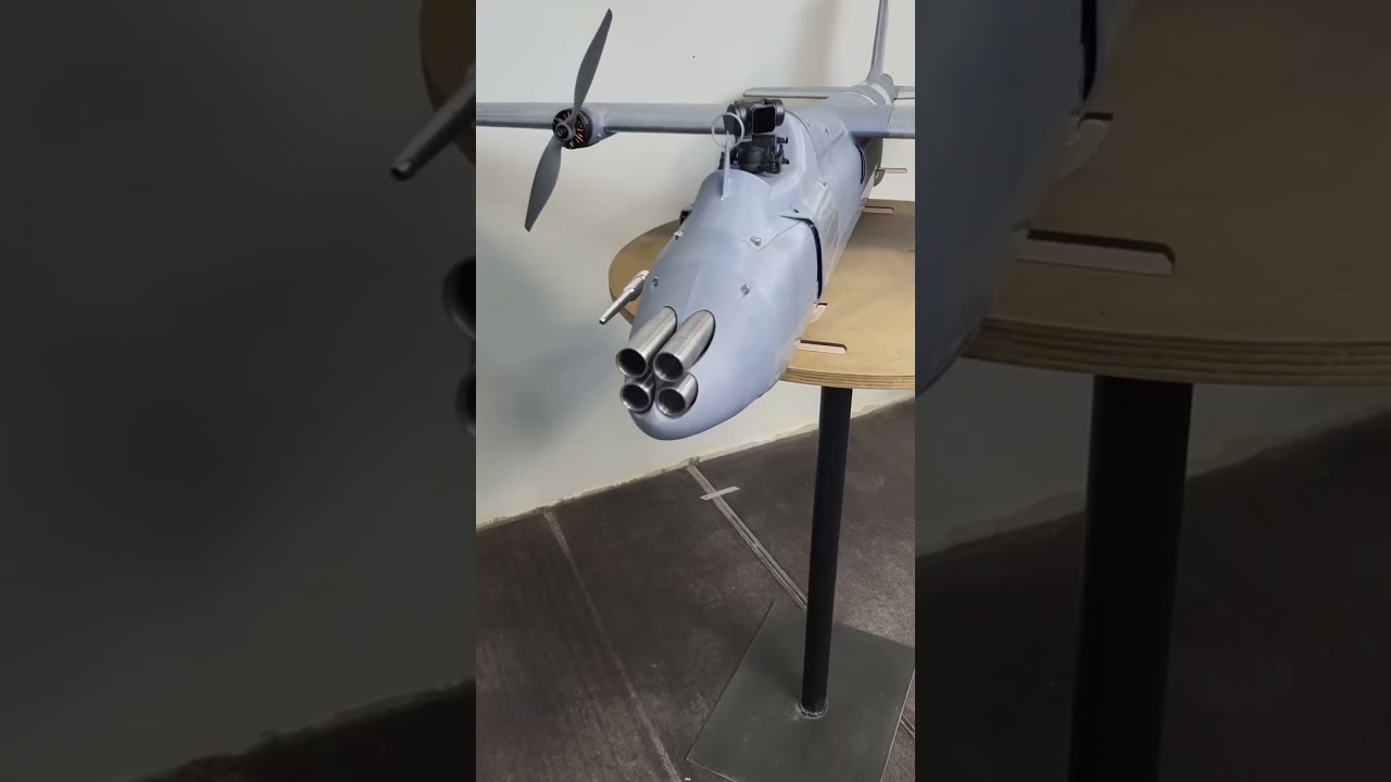 New Ukrainian Fixed Wing Gun Drone