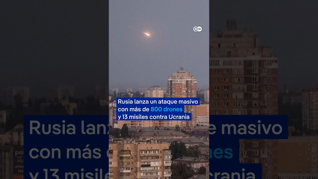 Rusia lanza un ataque masivo con más de 800 drones y 13 misiles contra Ucrania