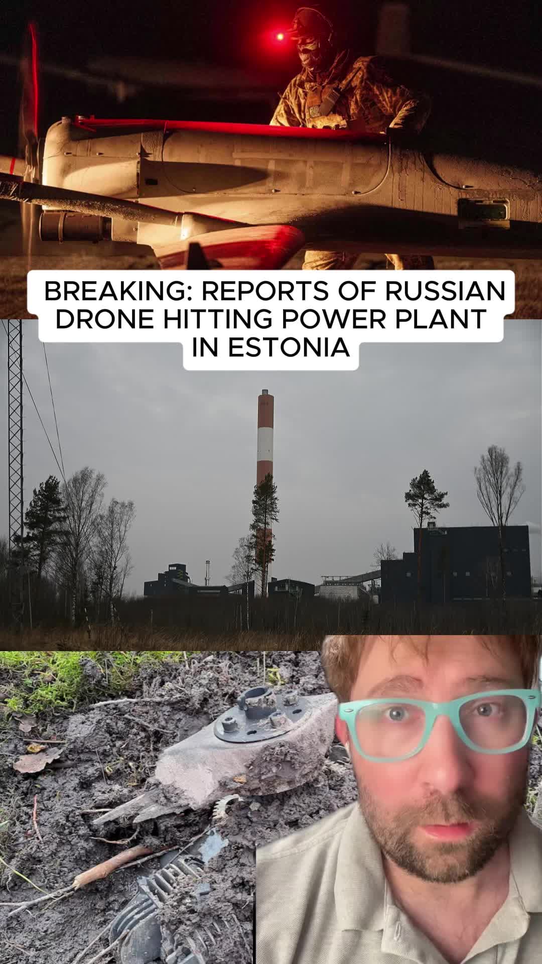 25/03-4h30 : RUPTURE : RAPPORTS D'UN DRONE RUSSE FRAPPANT UNE CENTRALE ÉLECTRIQUE EN ESTONIE