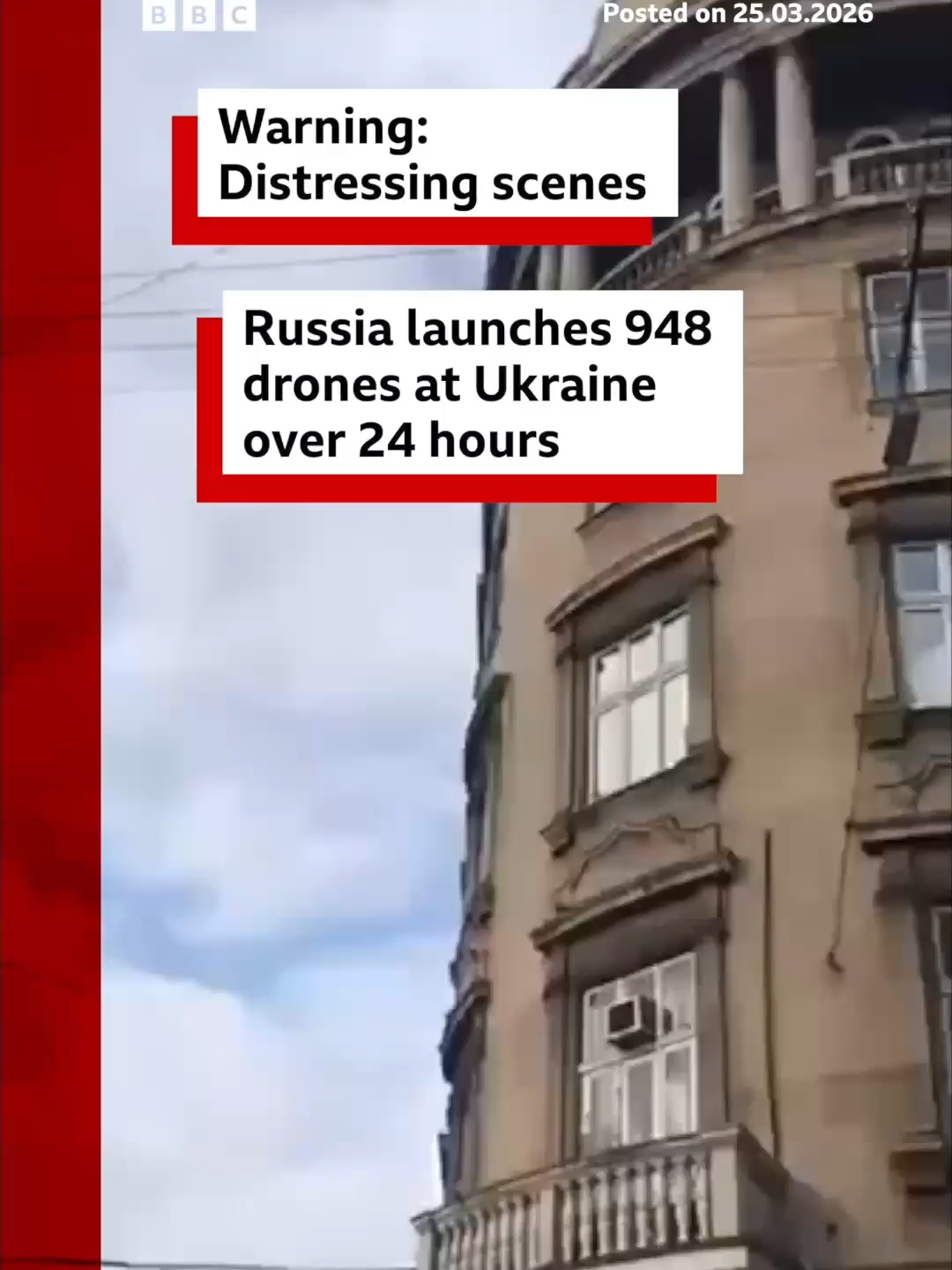 Il s'agit de la plus grande attaque menée par la Russie en une seule journée depuis le début de la guerre.