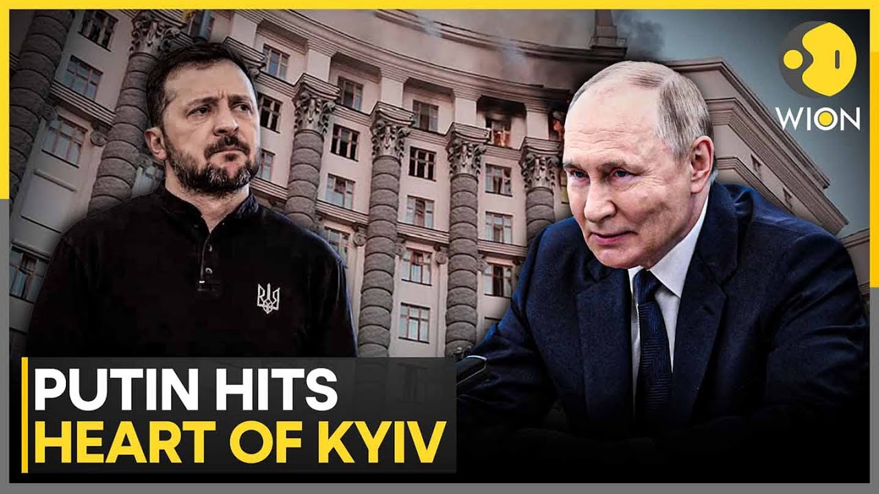 Russia's Biggest Drone Attack On Ukraine, Government Office Near Zelensky’s Residence on Fire