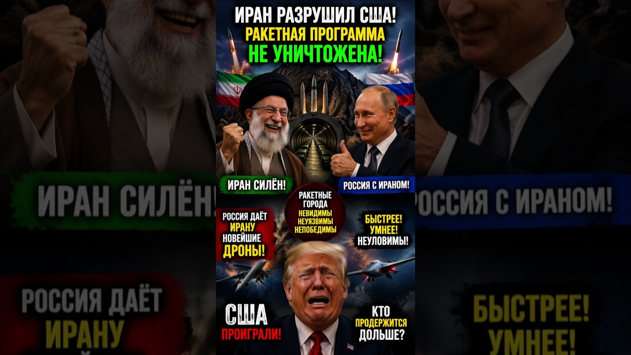 ИРАН НЕ ОСТАНОВИТЬ? КРУПНЫЙ ПРОВАЛ США!#Иран #Россия #США #ИранСША #Геополитика #Ракеты #Дроны 😱