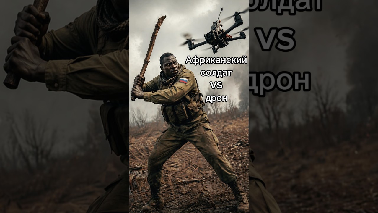 Что сделал африканский солдат, увидев российский дрон?