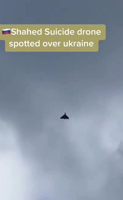 Un drone kamikaze Shahed repéré au-dessus de l'Ukraine.