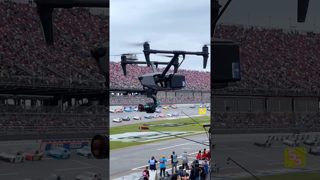 How a NASCAR race is live streamed using a drone 🏎️ DJI Inspire 3 🎬 @BeverlyHillsAerials