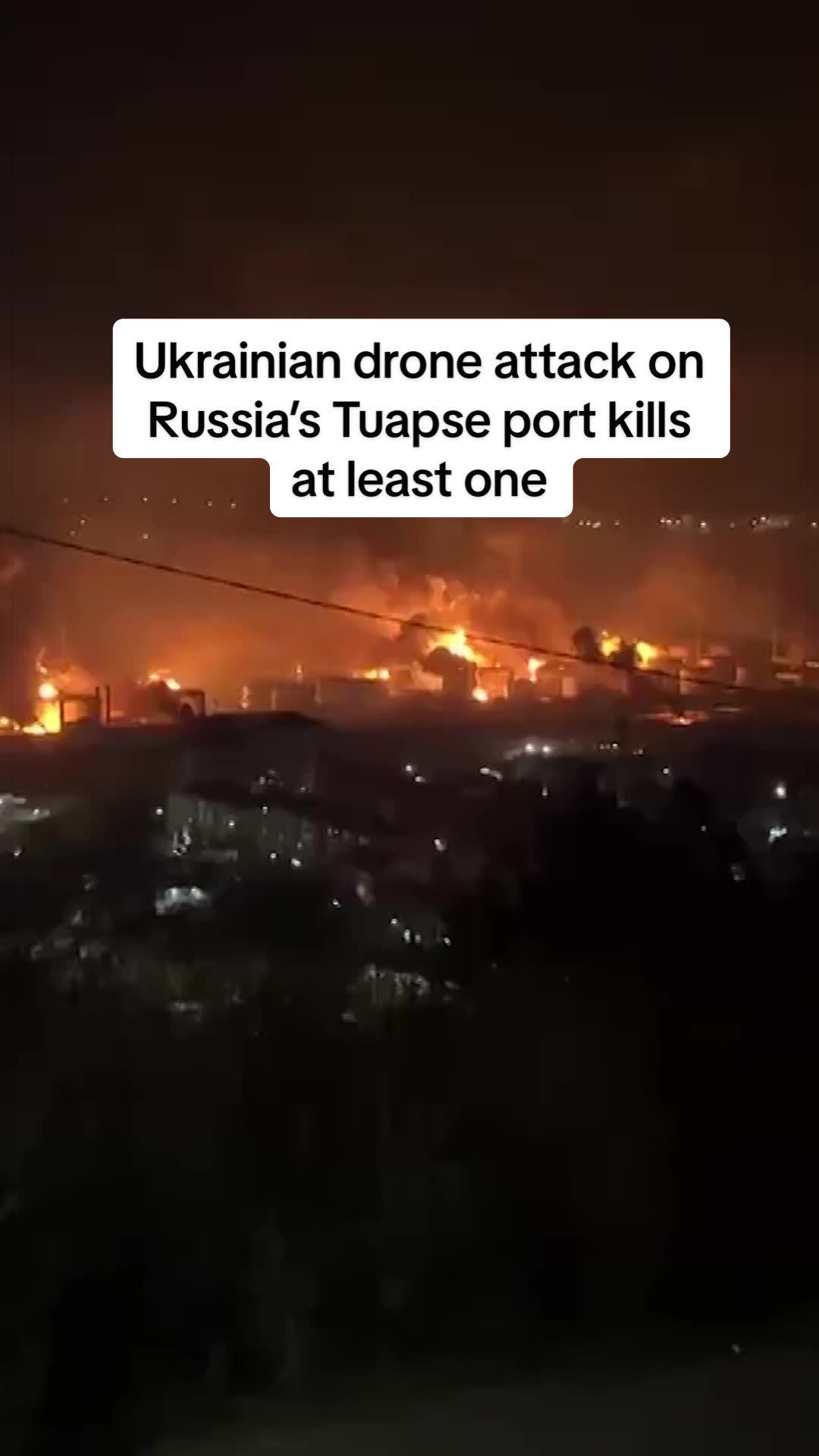 Une attaque majeure de drone ukrainien contre le port russe de Touapsé sur la mer Noire a déclenché une attaque