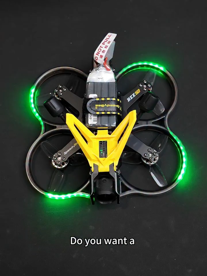 Cadre Speedybee B25. DJI O4 Pro prêt. Moteur MEPS SZ1604 alimenté. 3 minutes de sensations fortes.