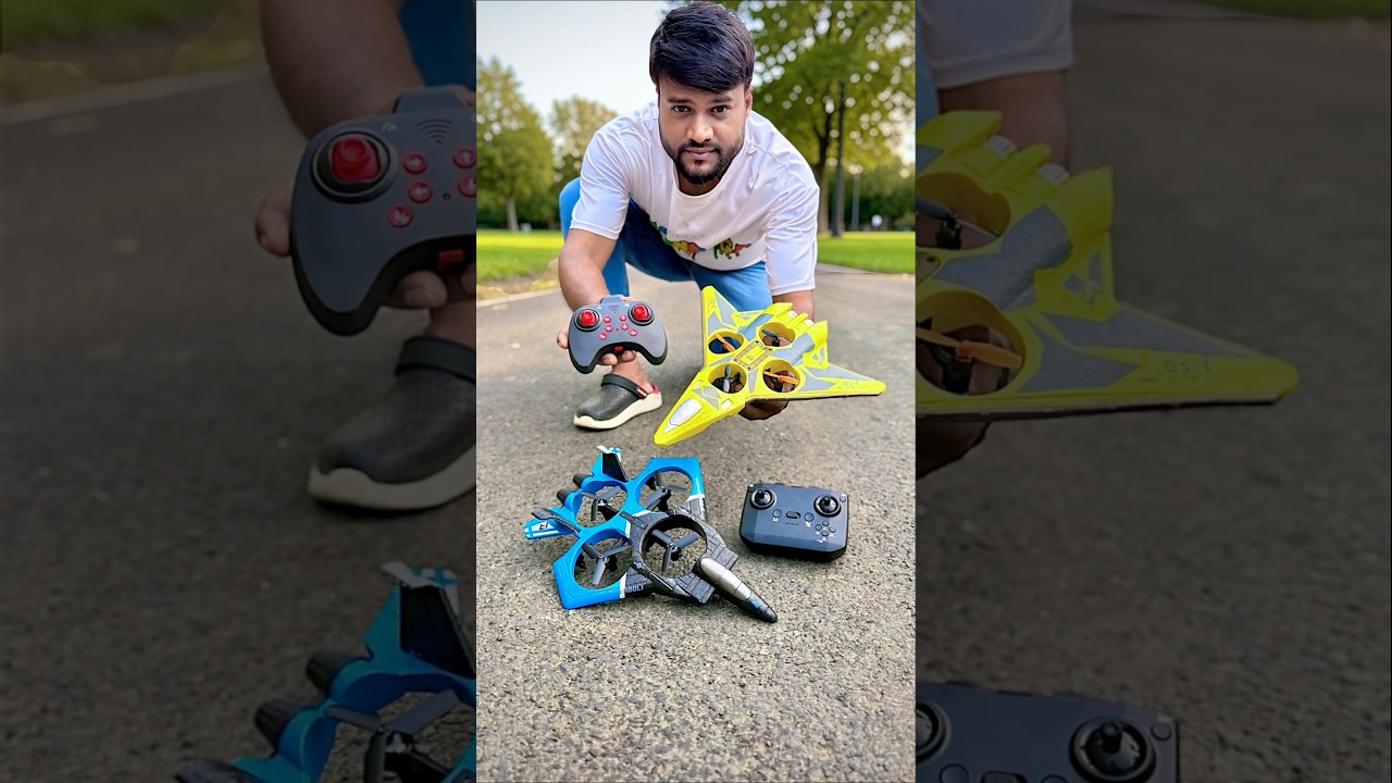 2in1 Rc Fighter Jet Vs Remote Control Drone Flying Test