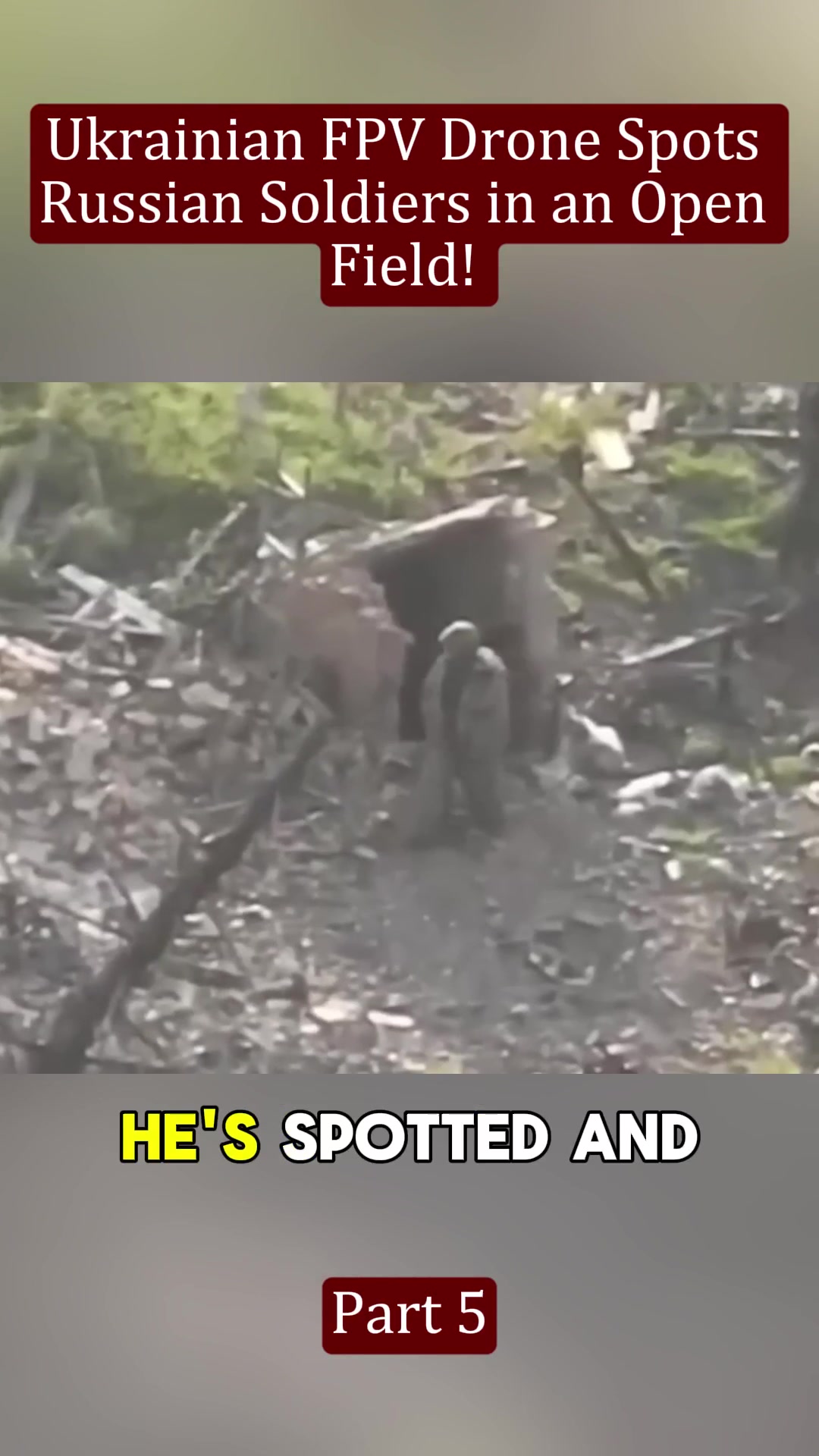 Un drone FPV ukrainien repère des soldats russes dans un champ ouvert !