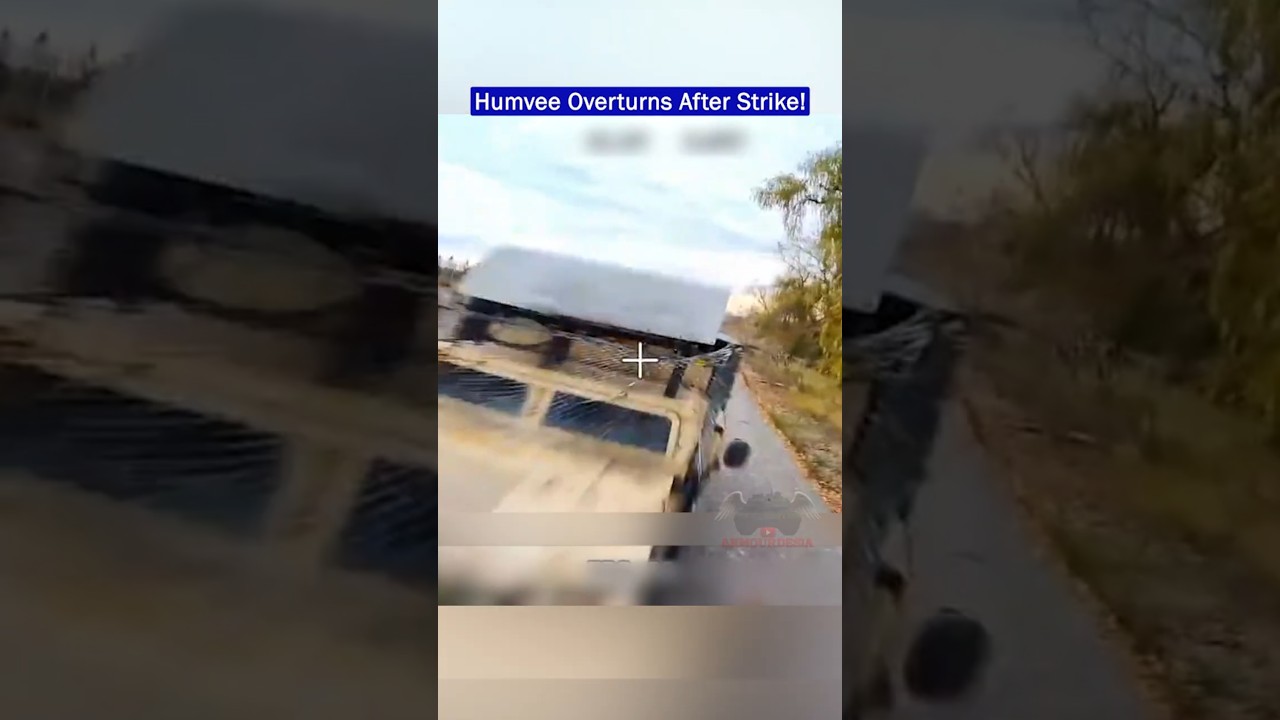 Humvee Overturns After Drone Strike!  #fpv  #fpvdrone #battlefield