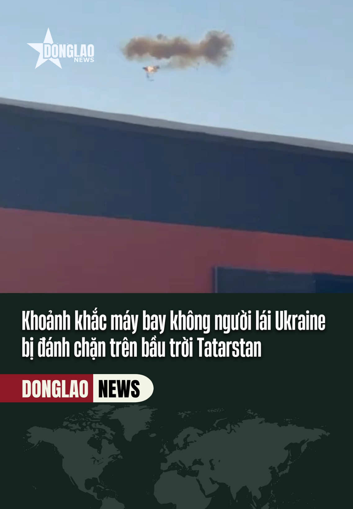 Le moment où un drone ukrainien a été intercepté dans le ciel de Tatarsta