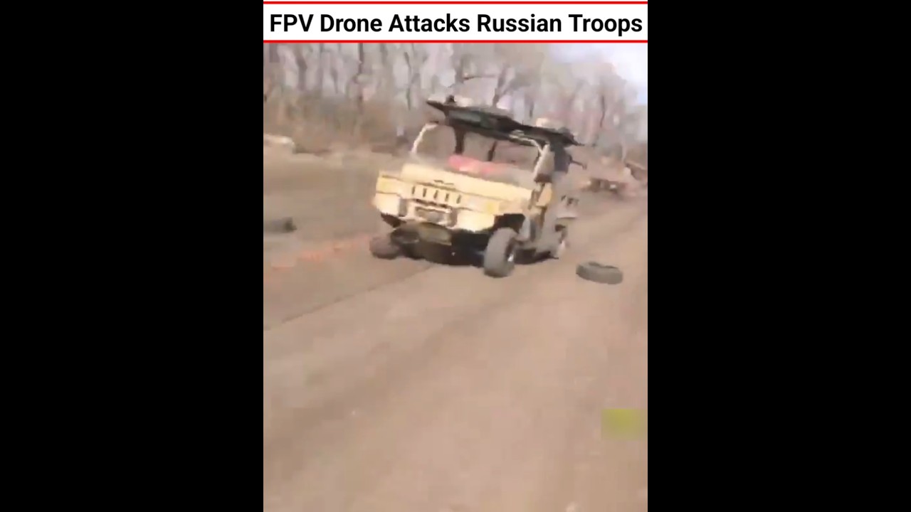 FPV Drone Attacks Russian Troops #shorts