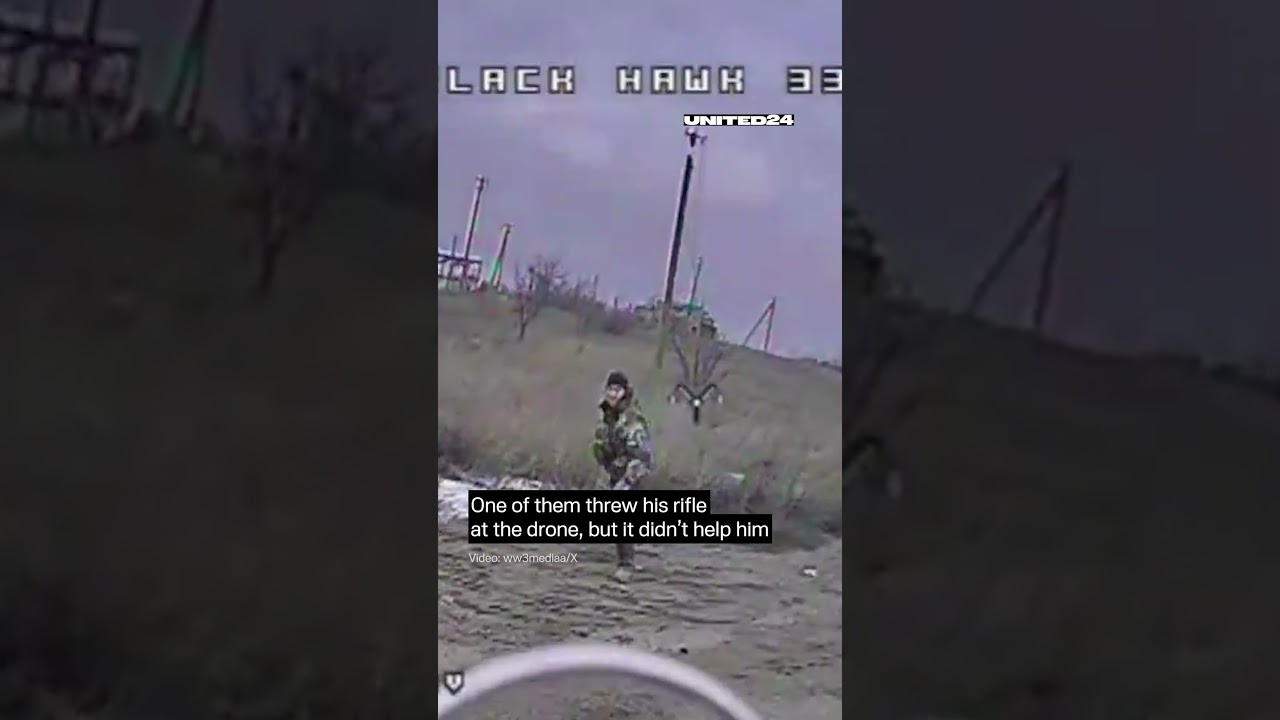 Ukrainian FPV Drone Ambushed a Group of Russian Soldiers #warinukraine