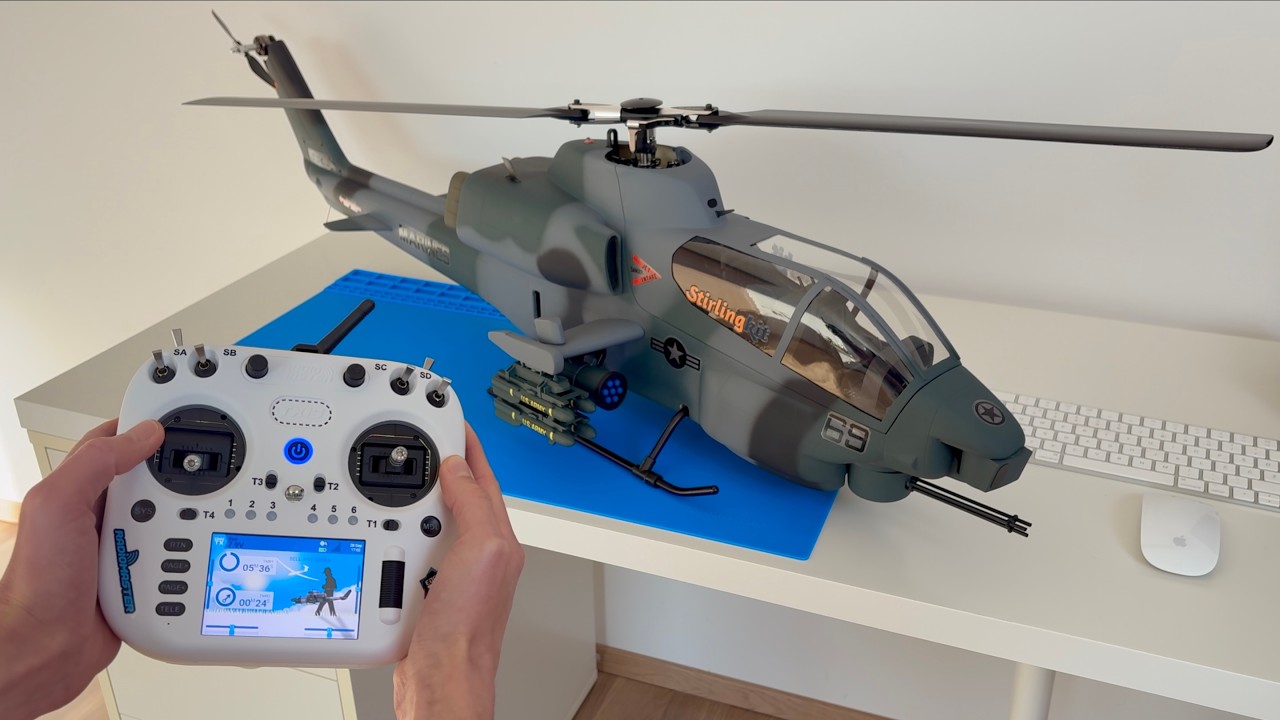 Bell AH-1 Cobra Helicopter 🫡 | Unboxing, Assembly & Test Flight | FLISHRC | Stirlingkit