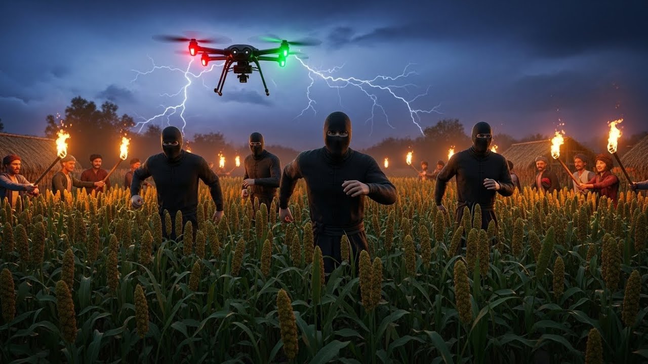 ड्रोन वाले चोर एक गांव में घुसे #chor #chori #drone #dron #viralvideo