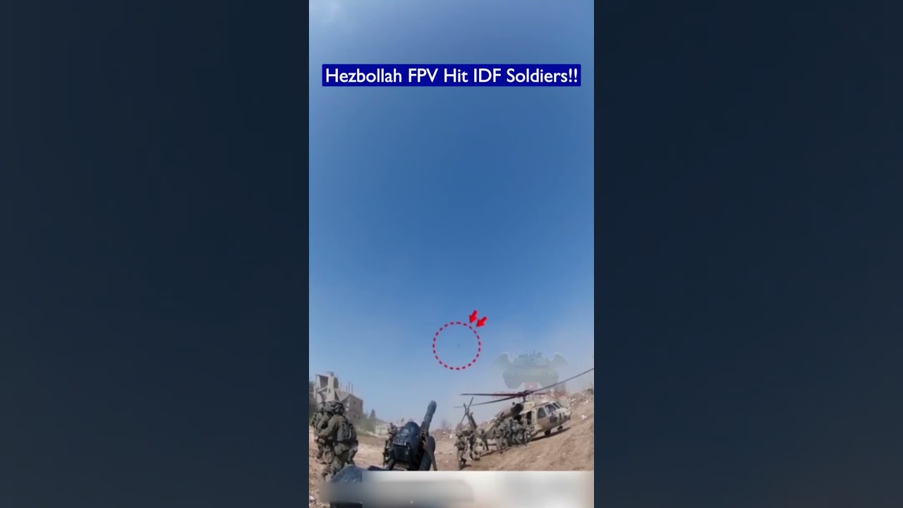 Hezbollah FPV Drone Hits Israeli Evacuation Team Near Black Hawk!!