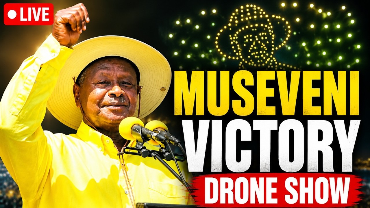 🔴 LIVE: Museveni Victory Drone Show Lights Up Kampala Ahead of Swearing in Ceremony