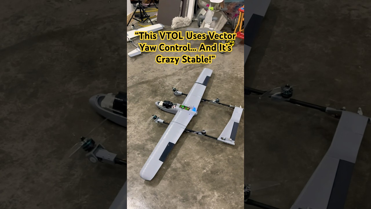 “This VTOL Uses Vector Yaw Control… And It’s Crazy Stable! #vtol #drone #uav #amazing #rc