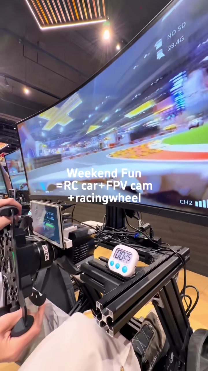 Le plaisir du week-end est une voiture RC + une caméra FPV + un volant de course