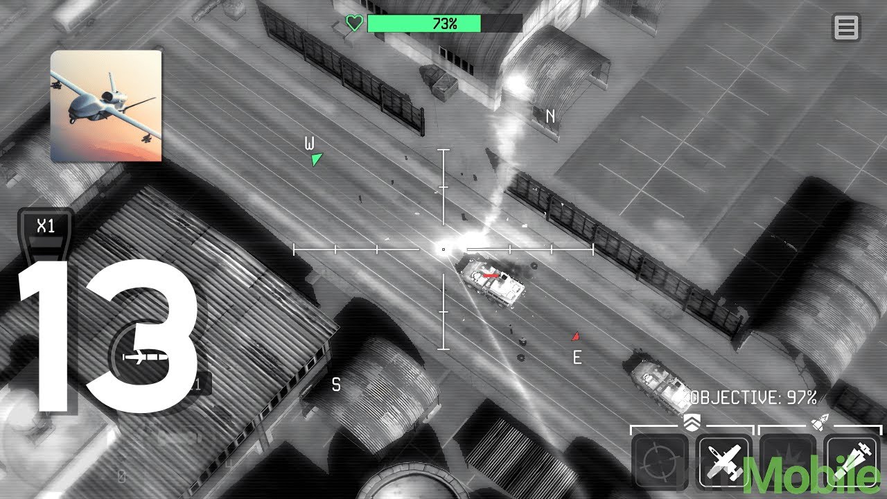 War Drone: 3D Shooting Games Gameplay Walkthrough Part 13 - Mission 13: Iron Shield (Android IOS)