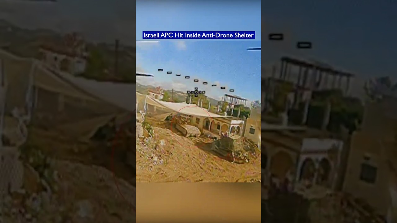 Hezbollah FPV Drone Strikes Namer Inside Anti-Drone Shelter