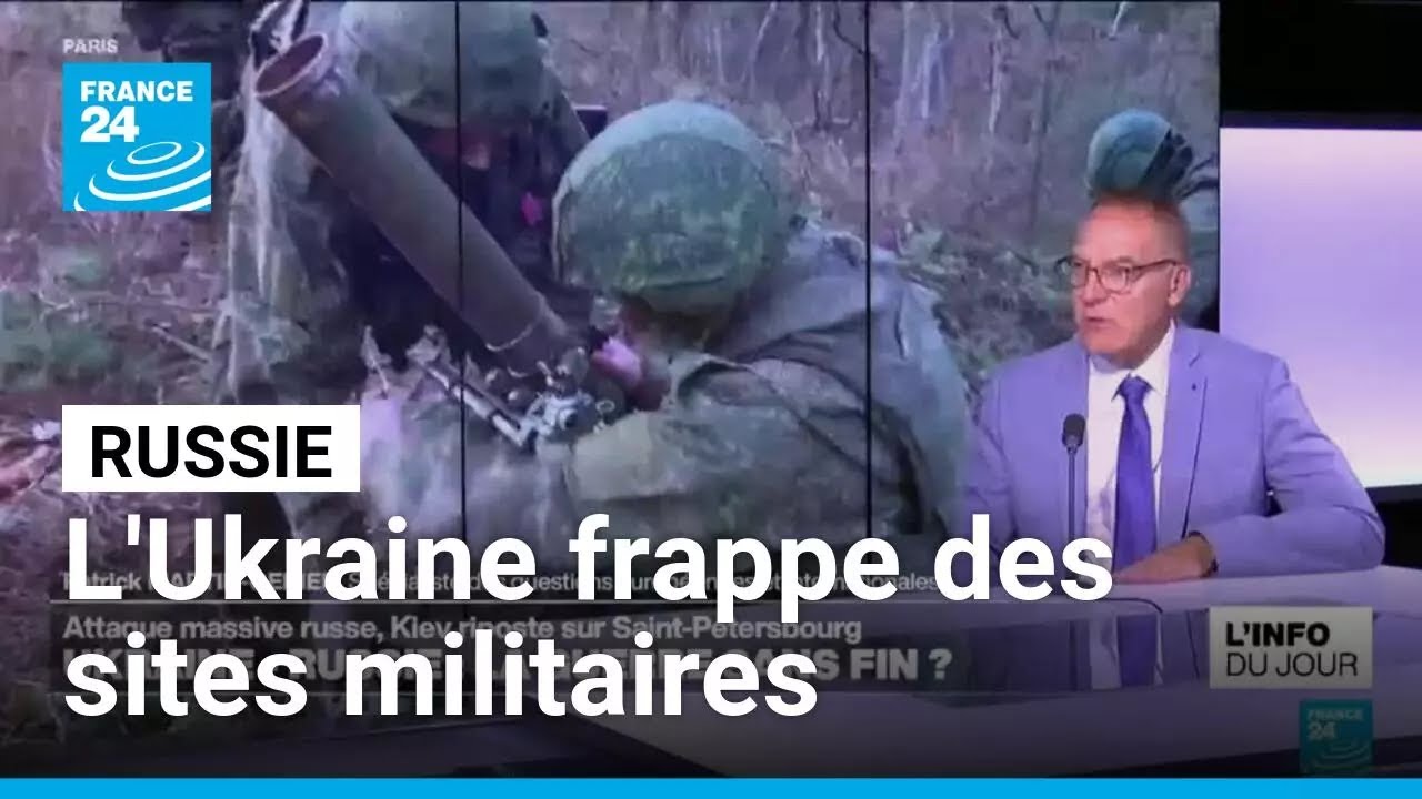 Russie : des drones ukrainiens endommagent des sites militaires à Saint-Pétersbourg • FRANCE 24