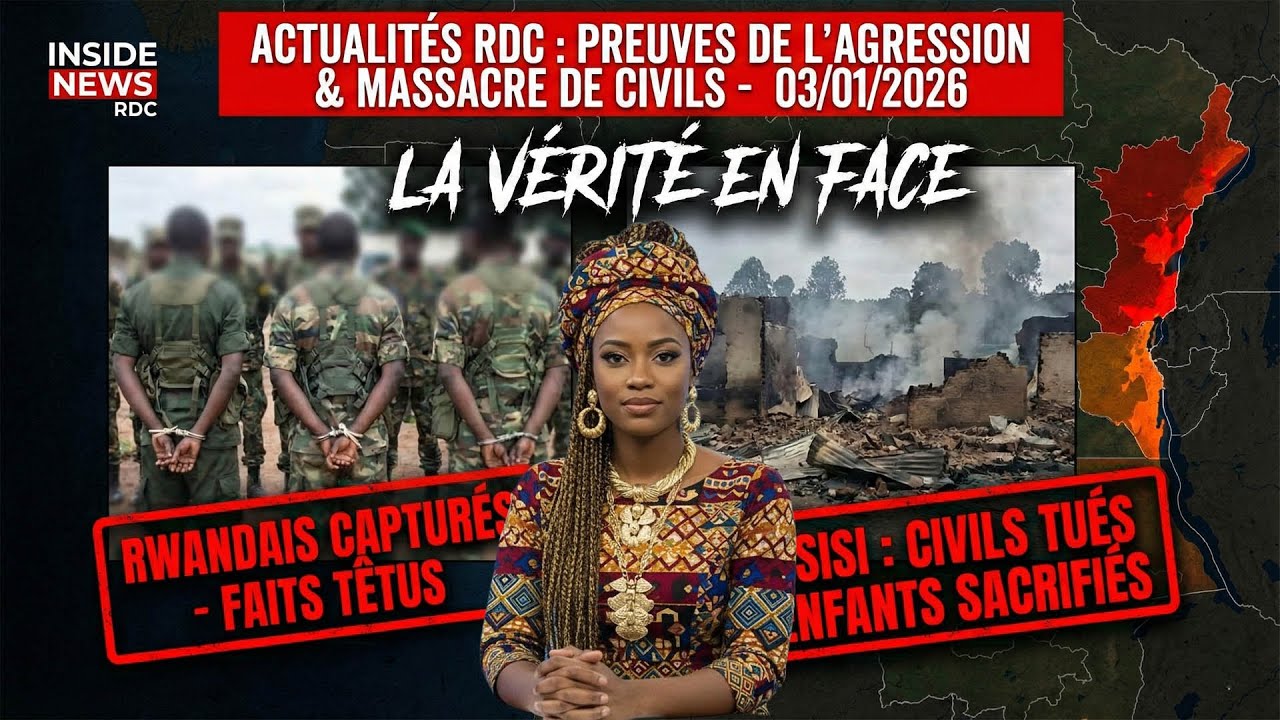 INSIDE NEWS RDC - 03/01/2026 - Drone sur Masisi - Soldat Rwandais Capturé - Enfants Sacrifiés