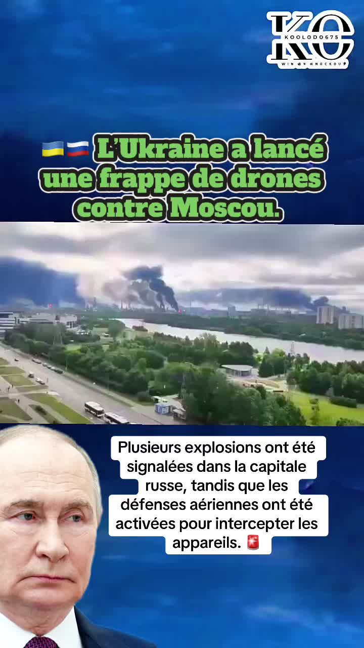 L’Ukraine a lancé une frappe de drones contre Moscou.
