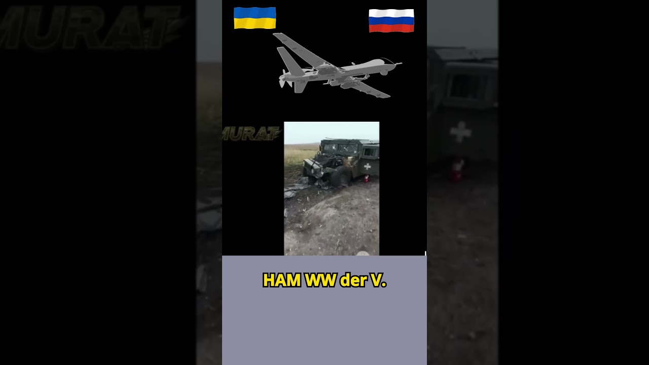 ukraine-krieg : Russische Drohne zielt auf ukrainische Drohne, die massive Raketen tragen