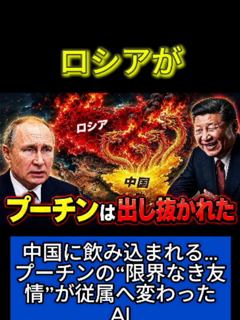 La Russie est en train d’être engloutie par la Chine… L’« amitié sans limites » de Poutine s’est transformée en subordination de la Russie