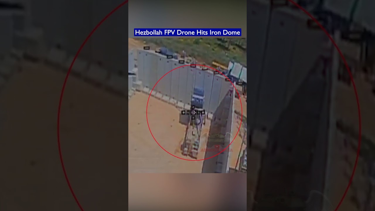 Iron Dome Launcher Hit by FPV Drone in Northern Israel