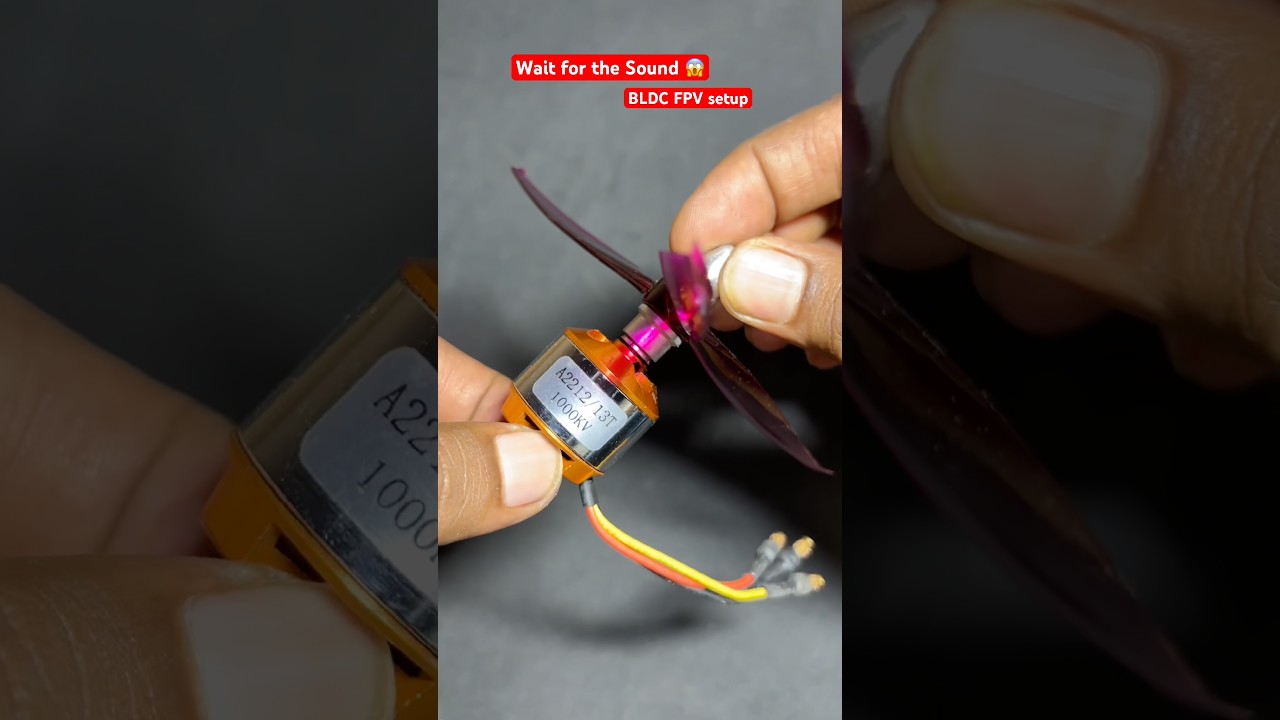 BLDC FPV Drone Motor Setup 🔥 High RPM Propeller Testing #shortsfeed #bldcmotor #fpv #dcmotor