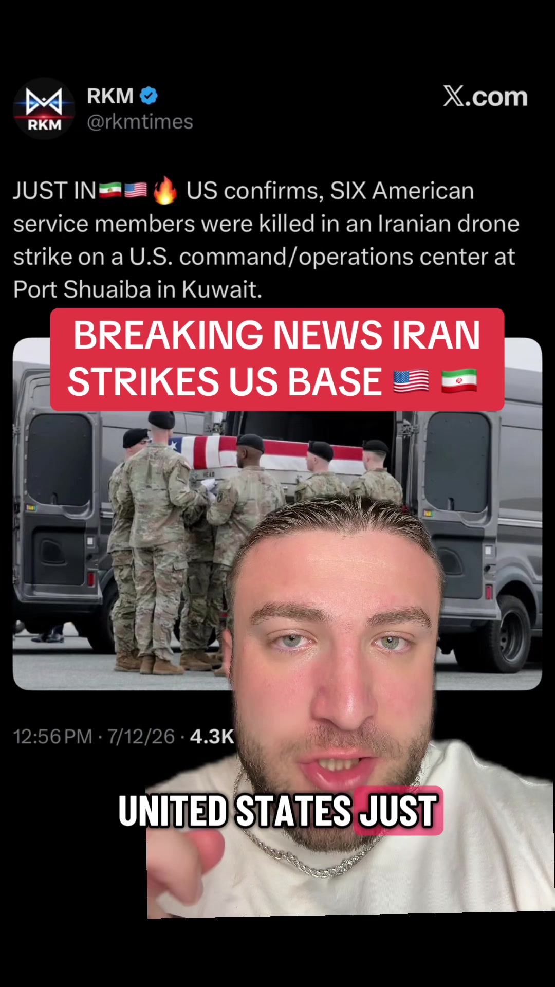 DERNIÈRES NOUVELLES L’IRAN FRAPPE UNE BASE AUX ÉTATS-UNIS.