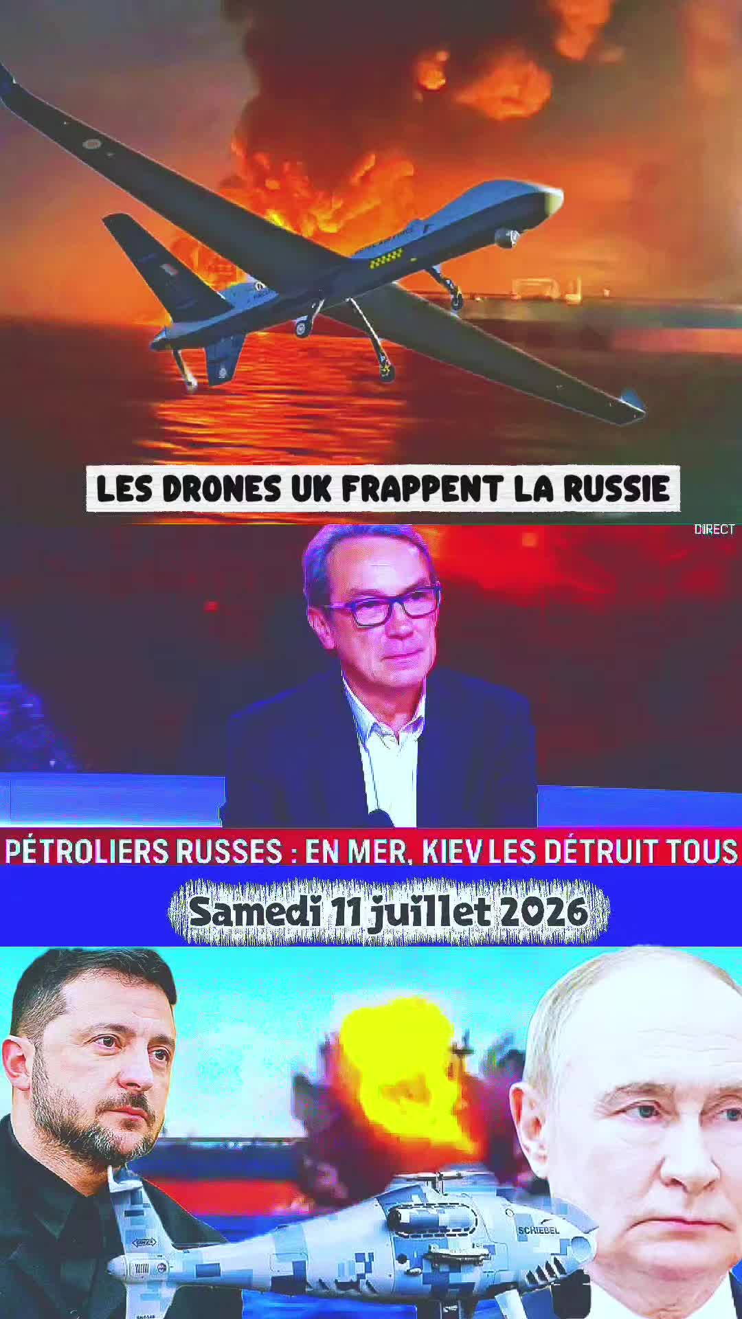 Drones UK frappent la Russie  , frappe les pétroliers russes,