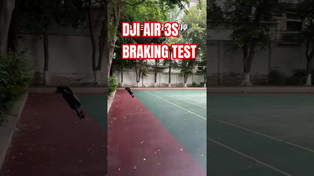 DJI Air 3S braking test #dji #drone #djiair3s @DJI