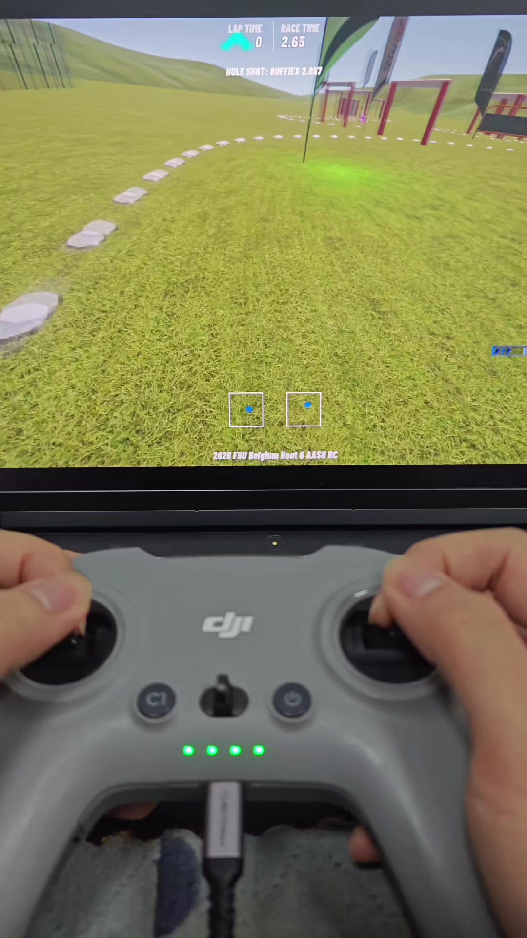 Lundi, entraînement de course FPV ! Malheureusement, j'ai été un peu relâché quand ça co
